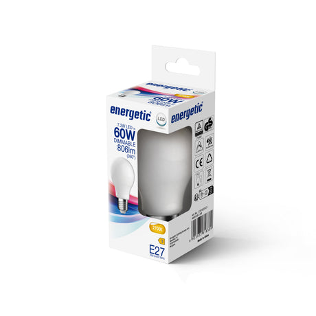 A60 | E27 | Milky Glass | 806lm | 2700k | Dimmable (60w eqv)