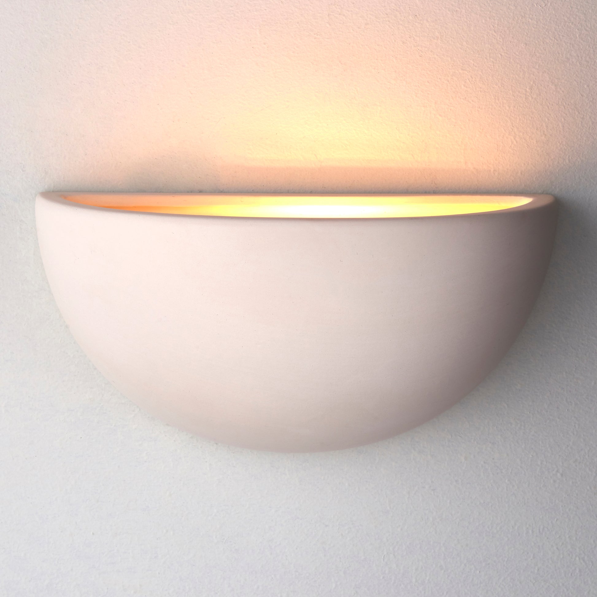 Stonefield Paintable Ceramic Wall Uplighter