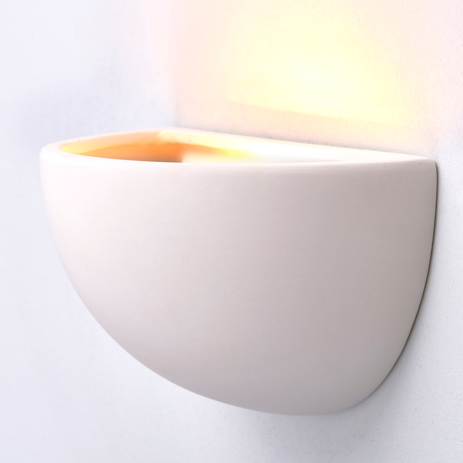 Stonefield Paintable Ceramic Wall Uplighter