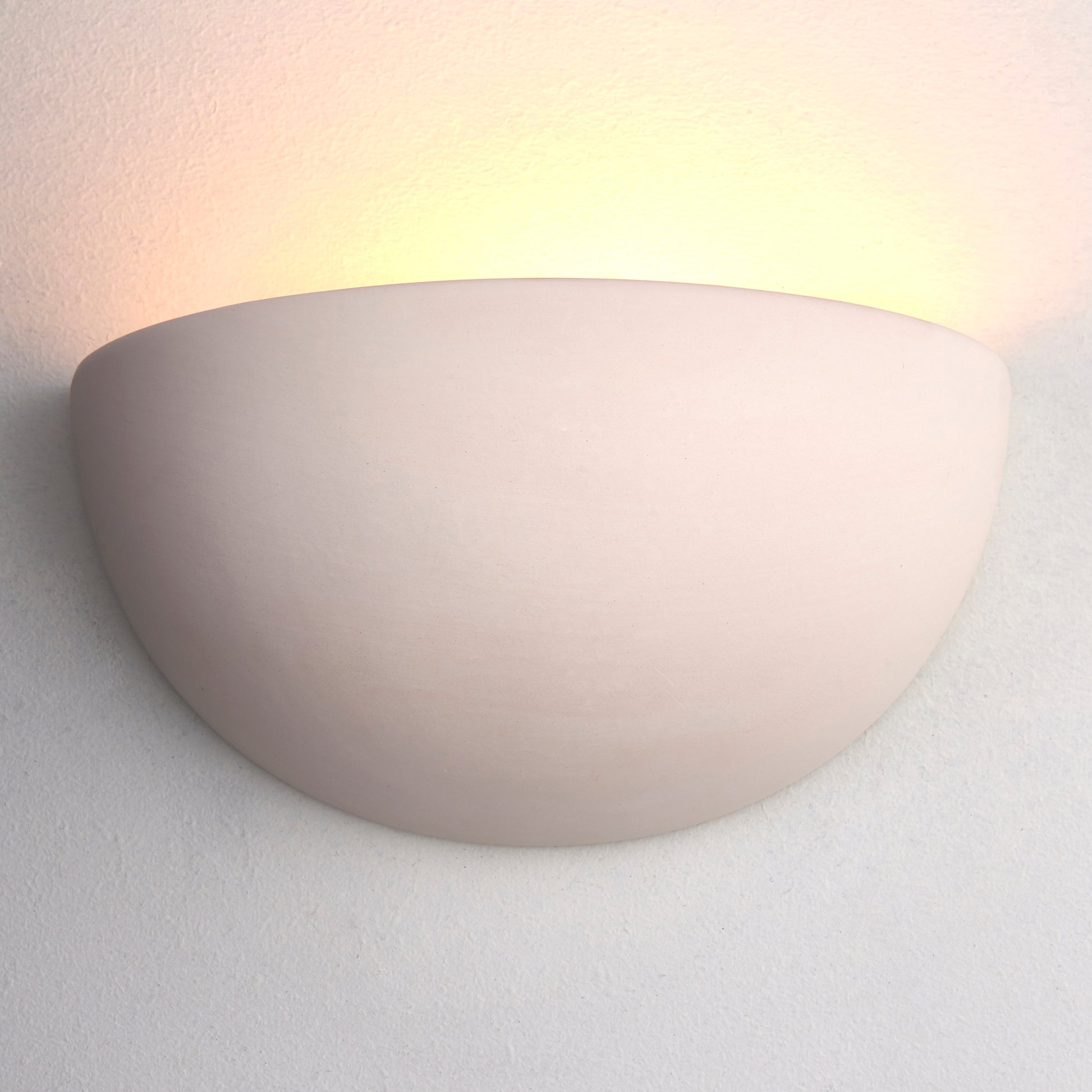 Stonefield Paintable Ceramic Wall Uplighter
