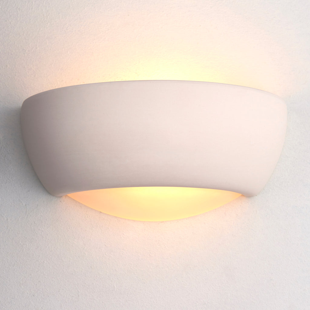 Montford Paintable Ceramic Bowl Uplighter