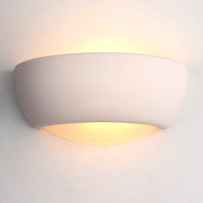 Montford Paintable Ceramic Bowl Uplighter