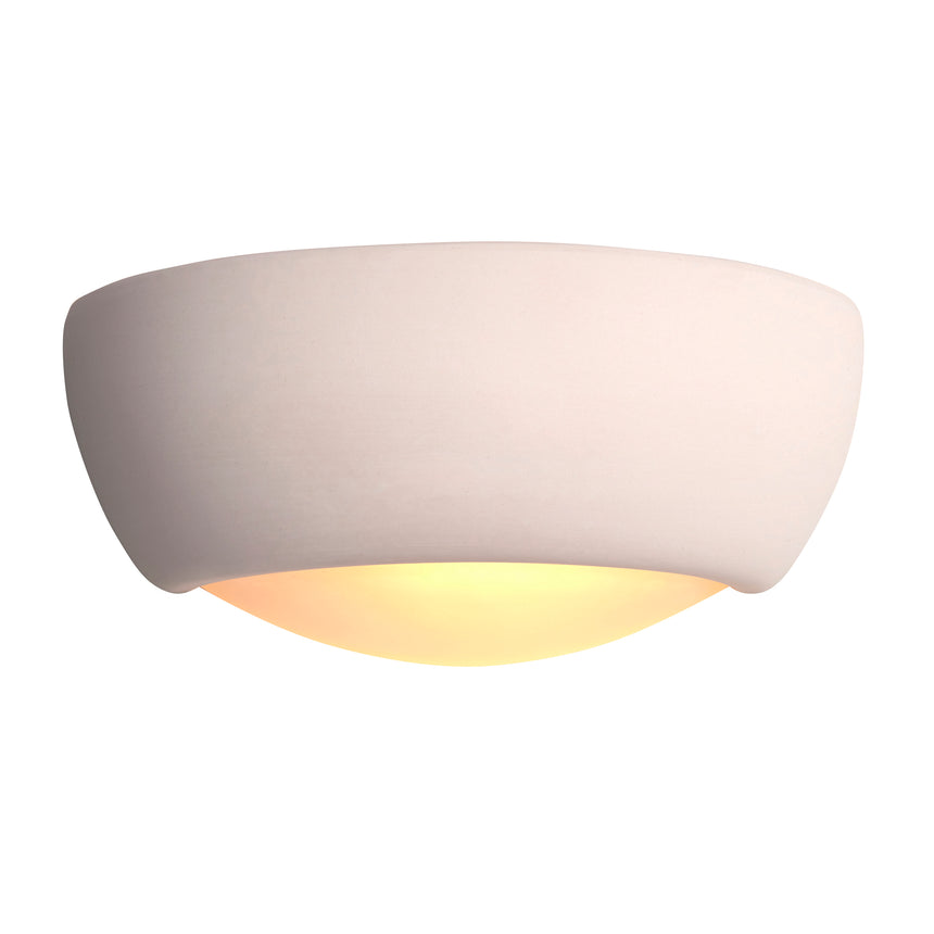 Montford Paintable Ceramic Bowl Uplighter