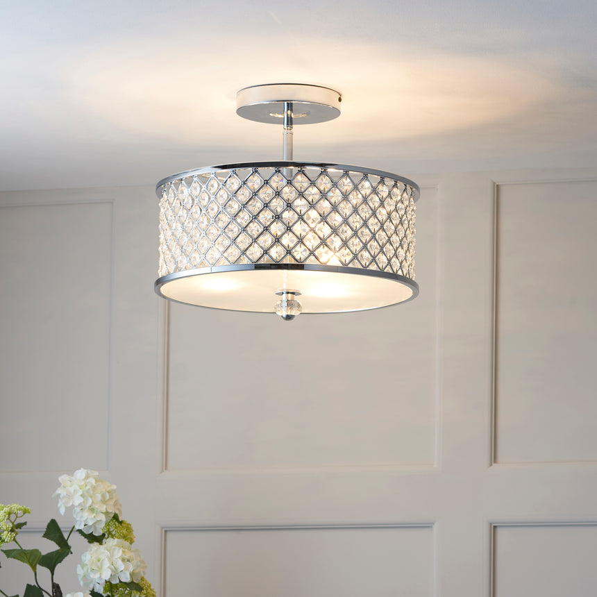 Hudson 3-Light Semi-flush Ceiling Light