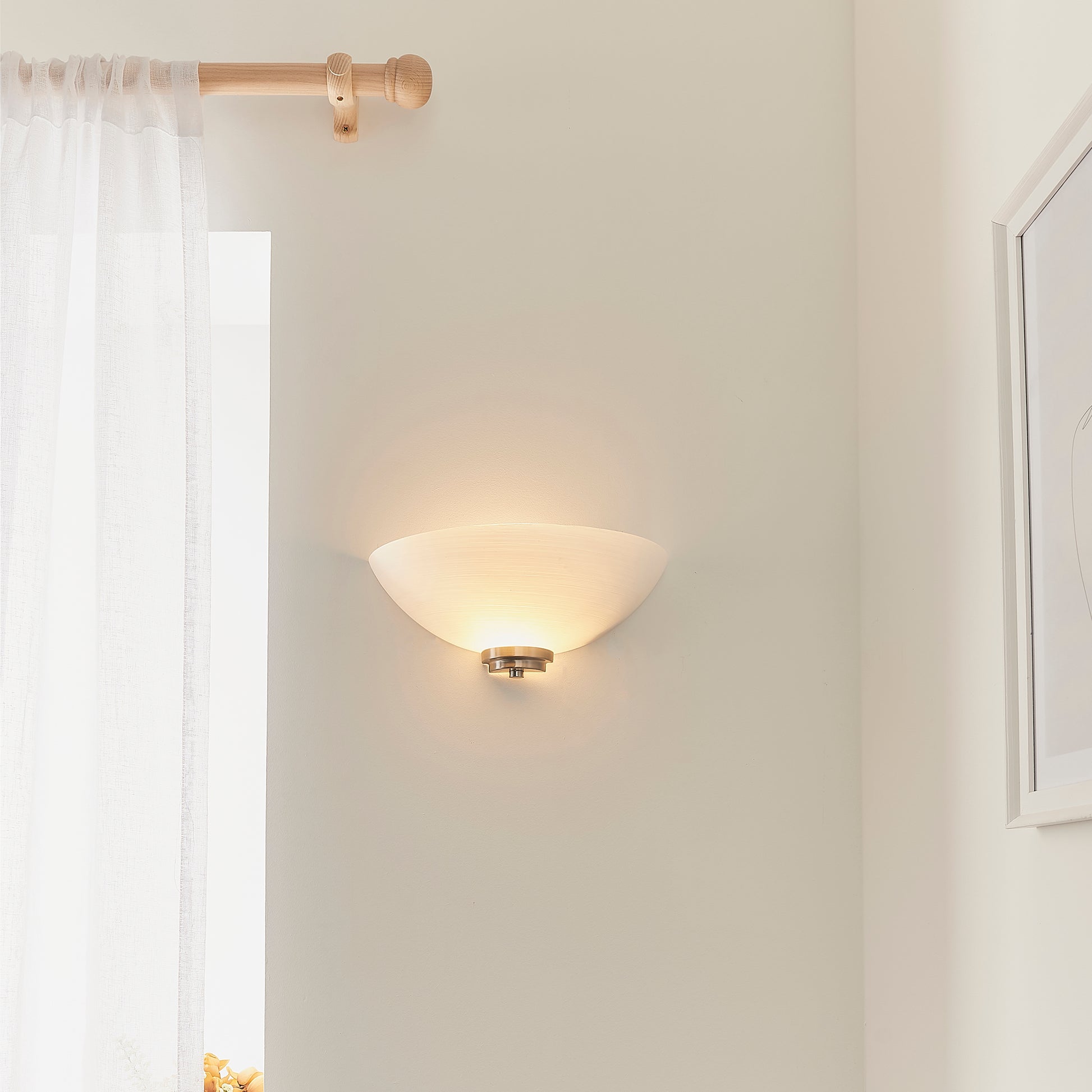 Welles Wall Light, Satin Chrome