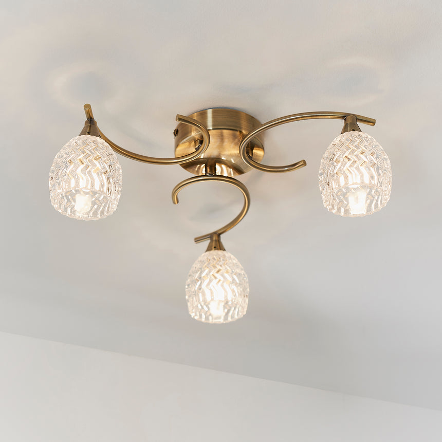 Boyer 3 Semi Flush Ceiling Light