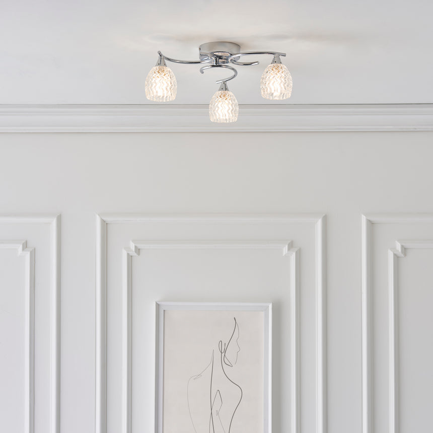Boyer 3 Semi Flush Ceiling Light