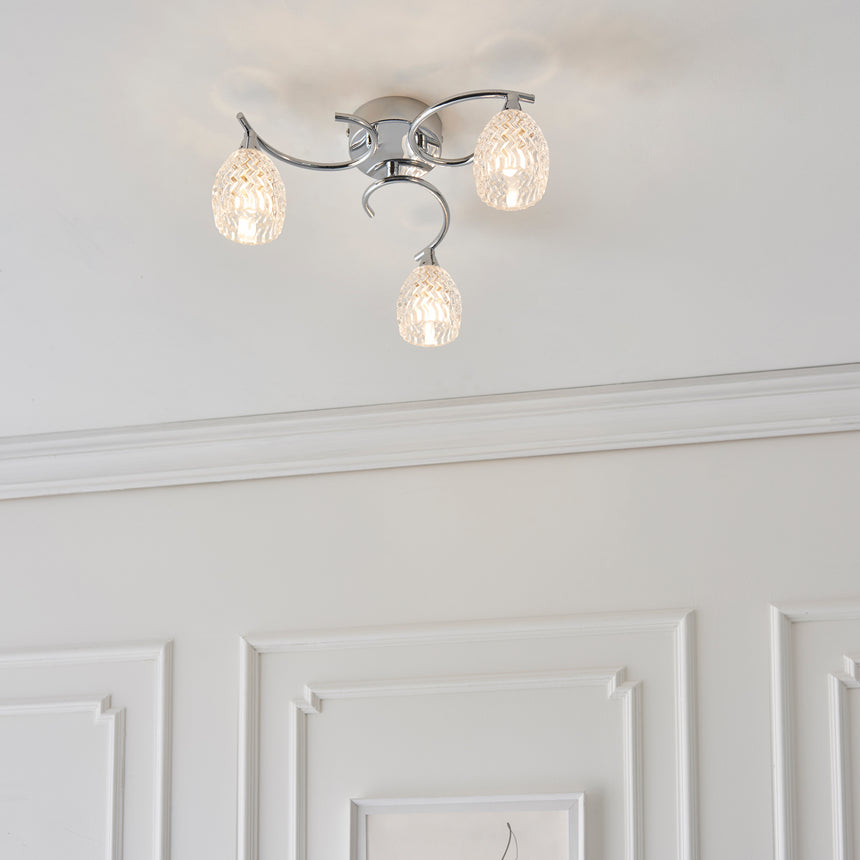 Boyer 3 Semi Flush Ceiling Light