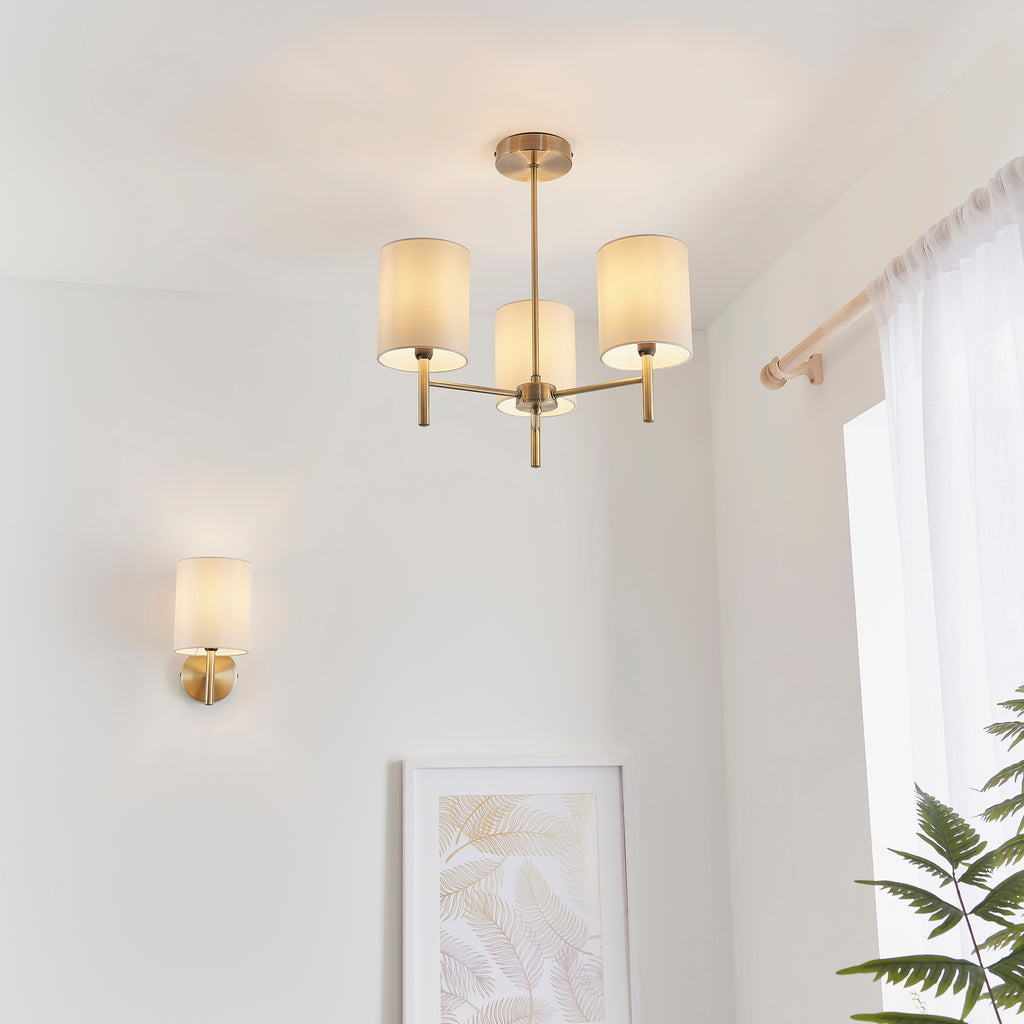 Brio 3 Semi Flush Ceiling Light