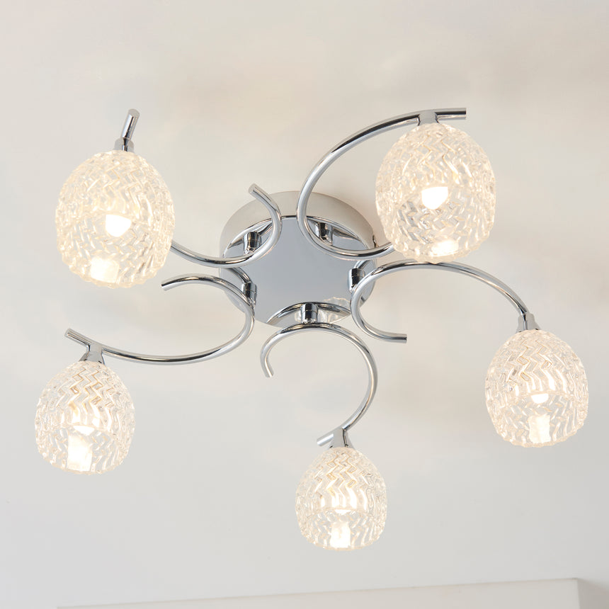 Boyer 5 Semi Flush Ceiling Light