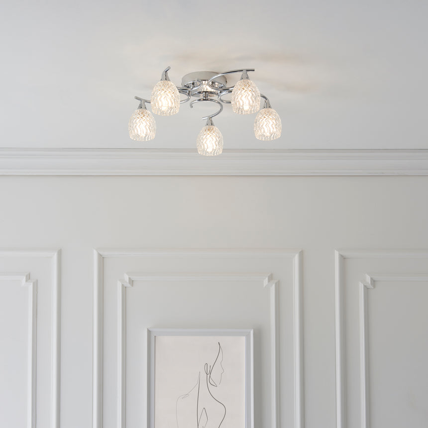 Boyer 5 Semi Flush Ceiling Light