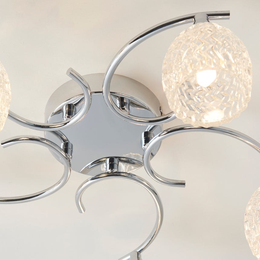 Boyer 5 Semi Flush Ceiling Light