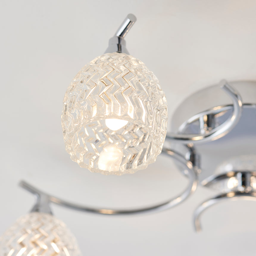 Boyer 5 Semi Flush Ceiling Light