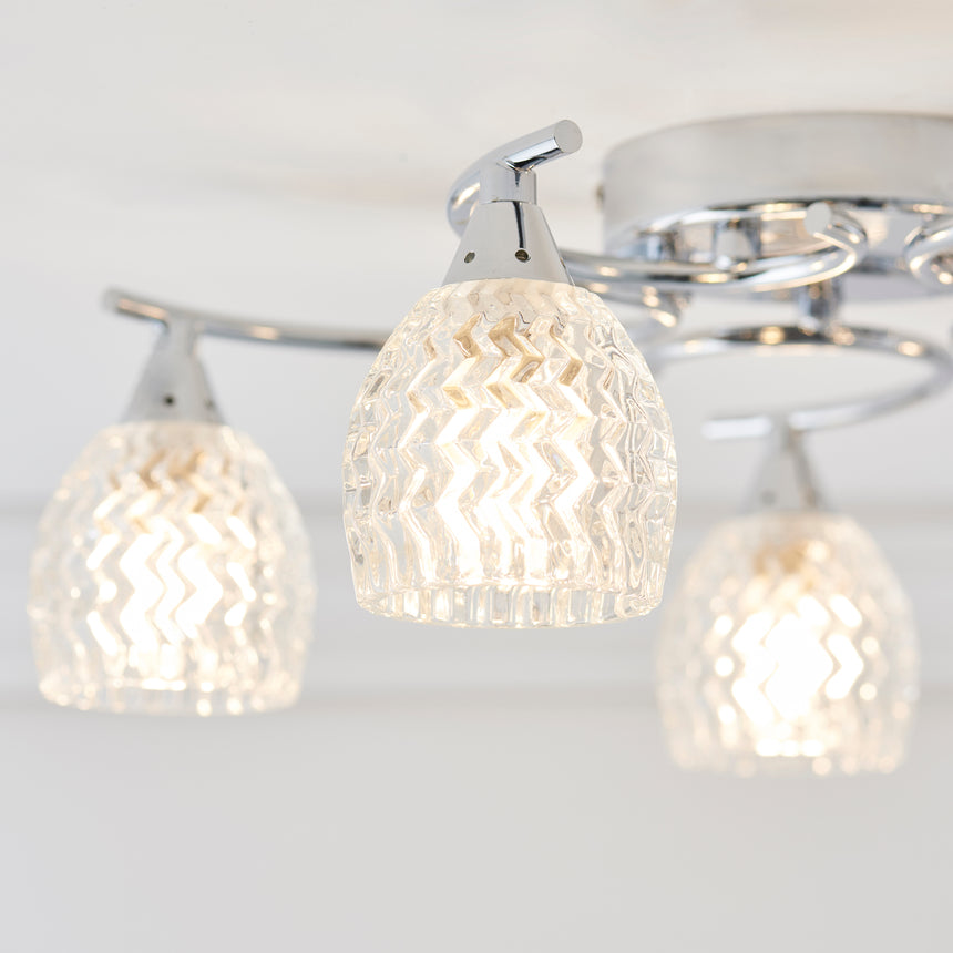 Boyer 5 Semi Flush Ceiling Light