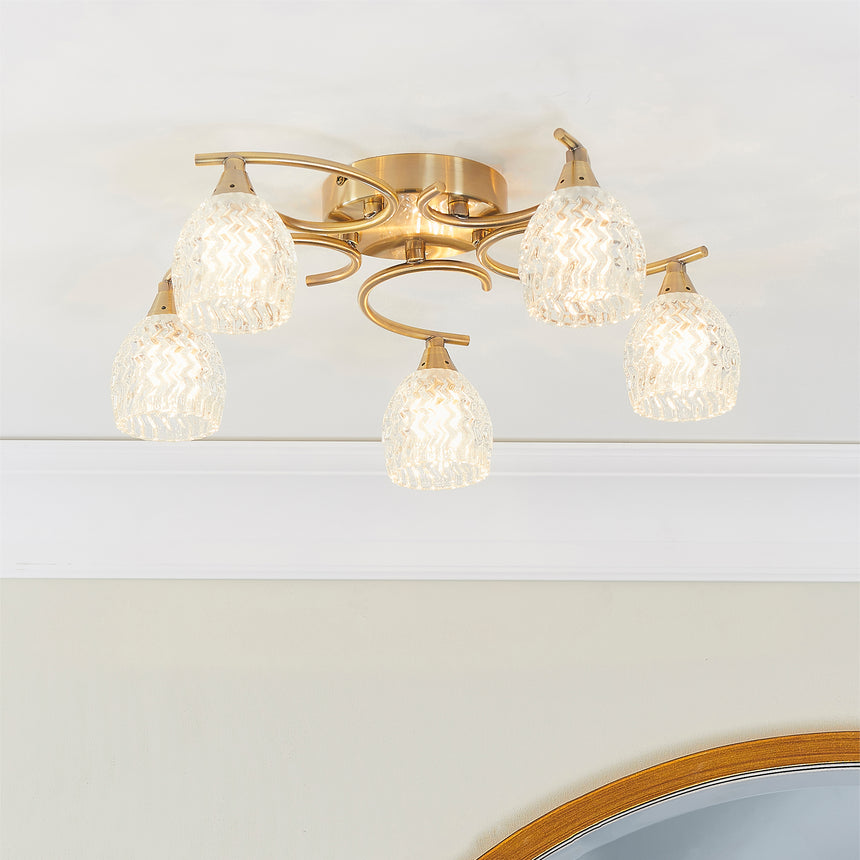 Boyer 5 Semi Flush Ceiling Light