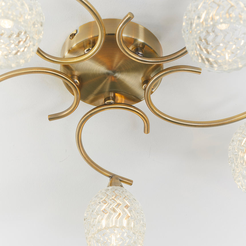 Boyer 5 Semi Flush Ceiling Light