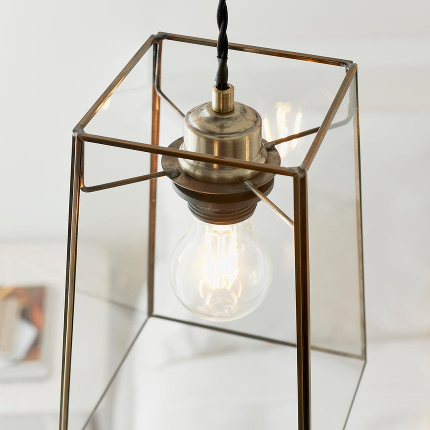 Beaumont Easy-Fit Pendant Light, Antique Brass