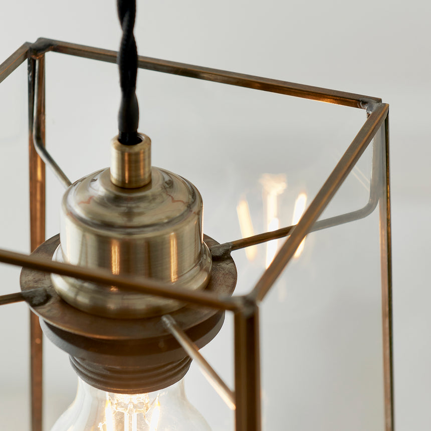 Beaumont Easy-Fit Pendant Light, Antique Brass