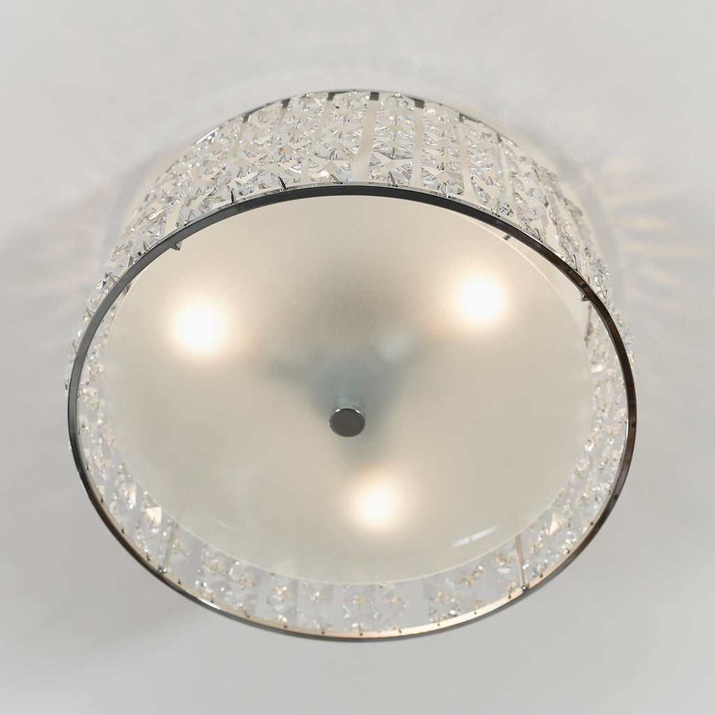 Belfont Flush Bathroom Ceiling Light, Chrome