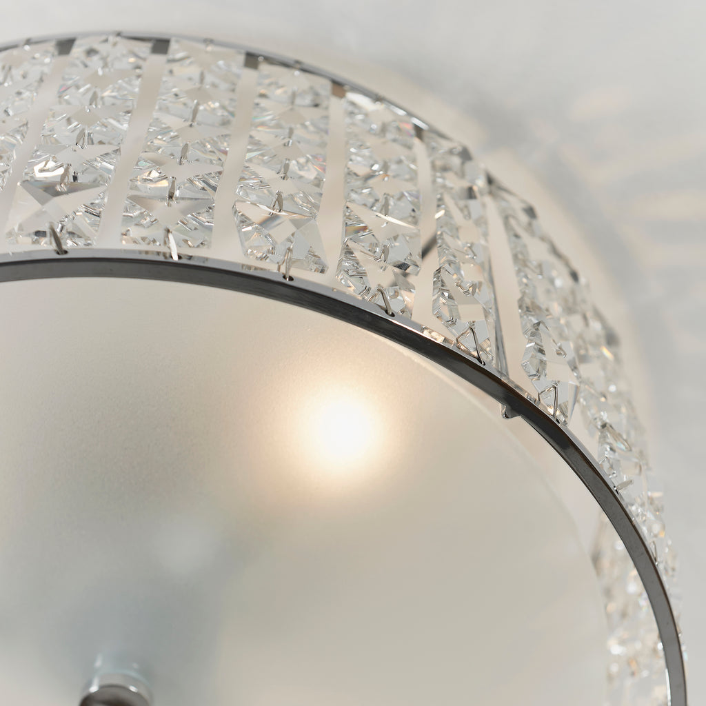 Belfont Flush Bathroom Ceiling Light, Chrome