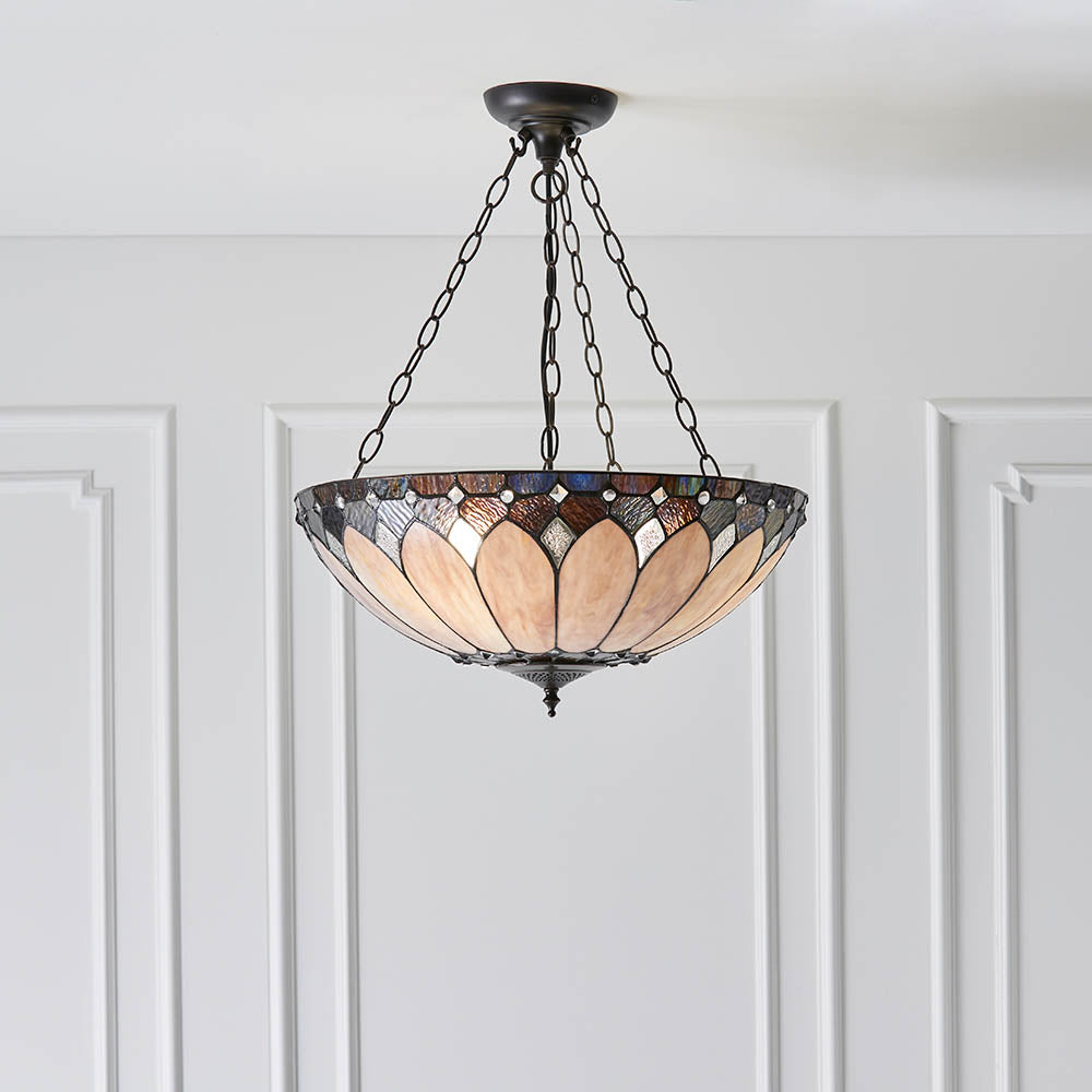 Brooklyn 50cm Inverted Tiffany Pendant Light