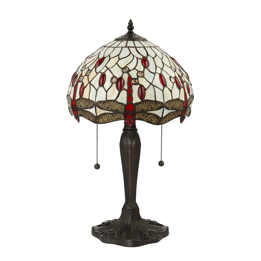 Dragonfly Small Tiffany Table Lamp, Beige