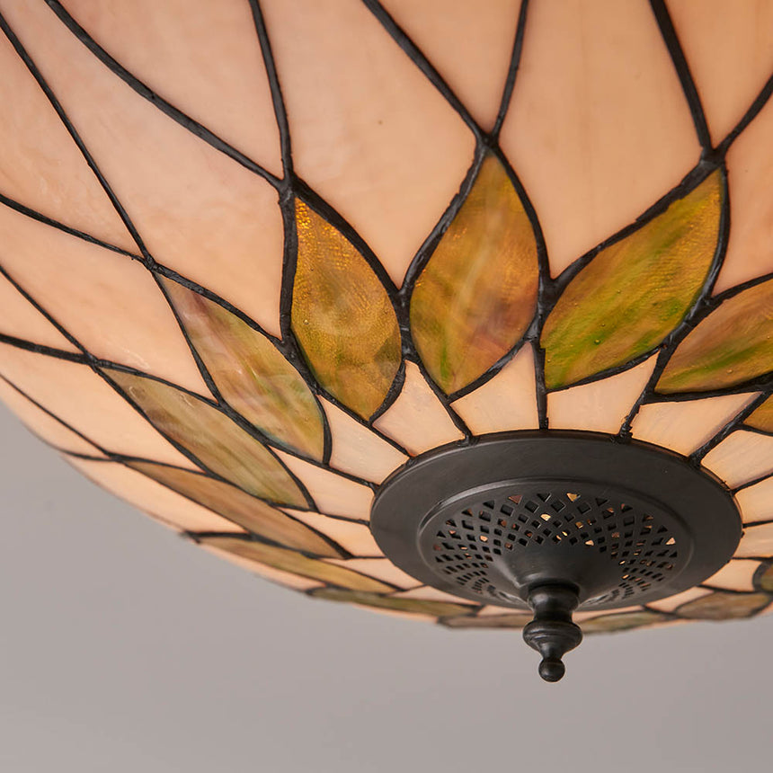 Hutchinson 50cm Tiffany Flush Ceiling Light