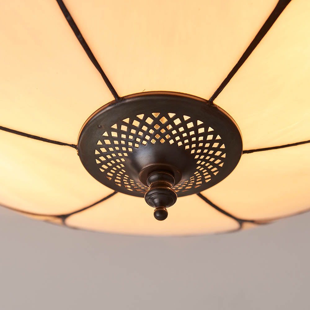 Ingram 45cm Tiffany Flush Ceiling Light