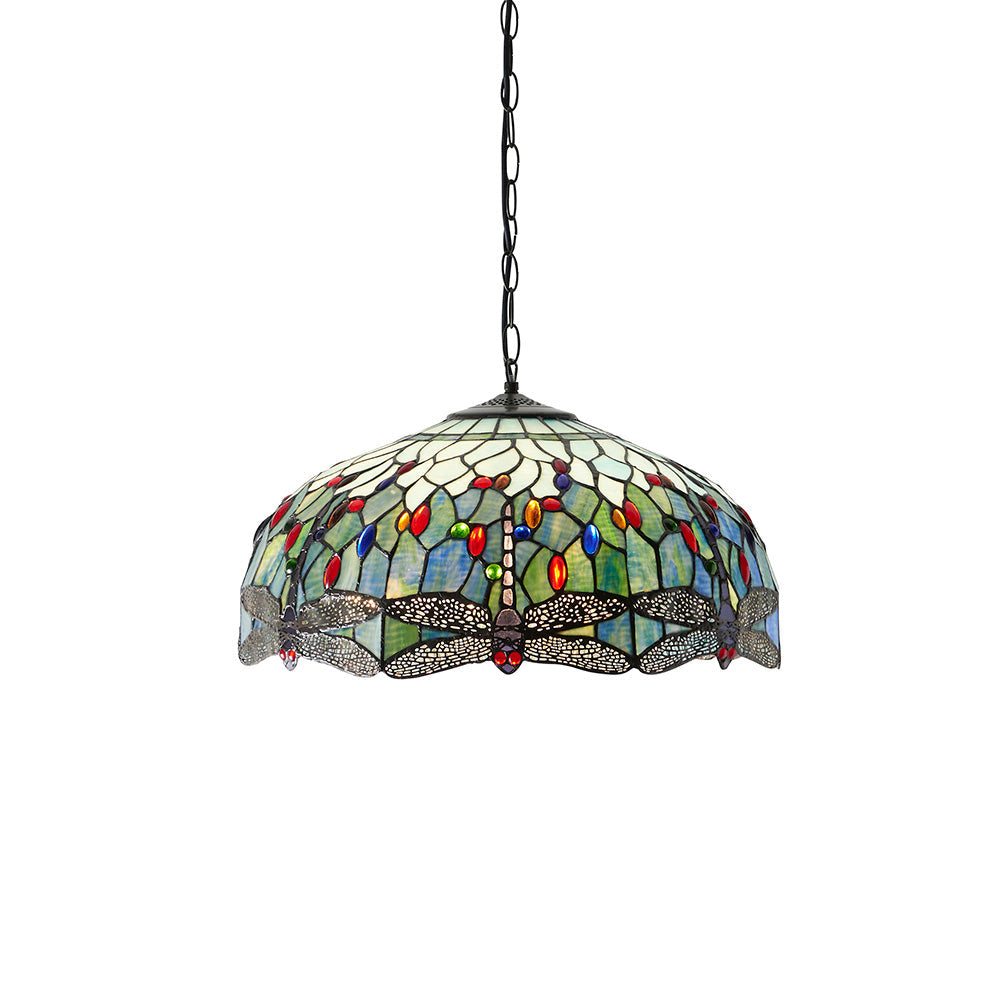 Dragonfly Blue 50cm Tiffany Pendant Light 66148 – Lampsy