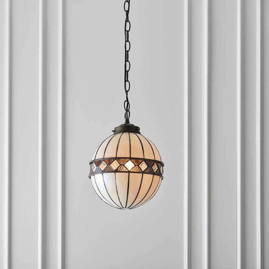 Fargo 25cm Globe Tiffany Pendant Light