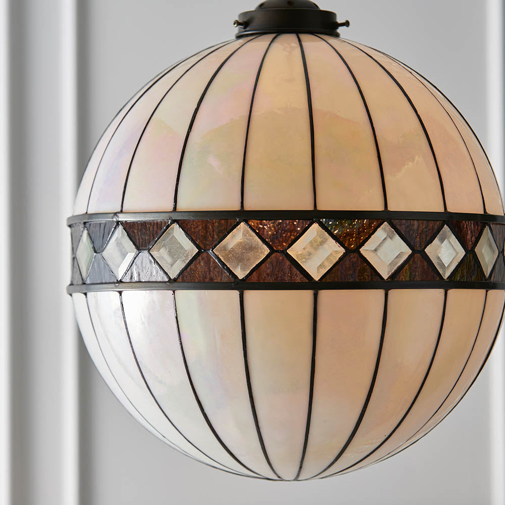 Fargo 40cm Globe Tiffany Pendant Light