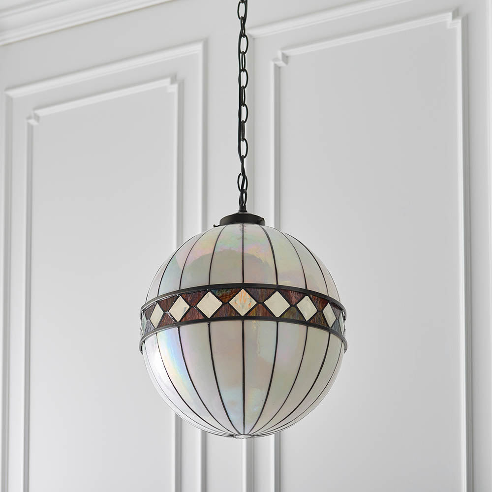 Fargo 40cm Globe Tiffany Pendant Light