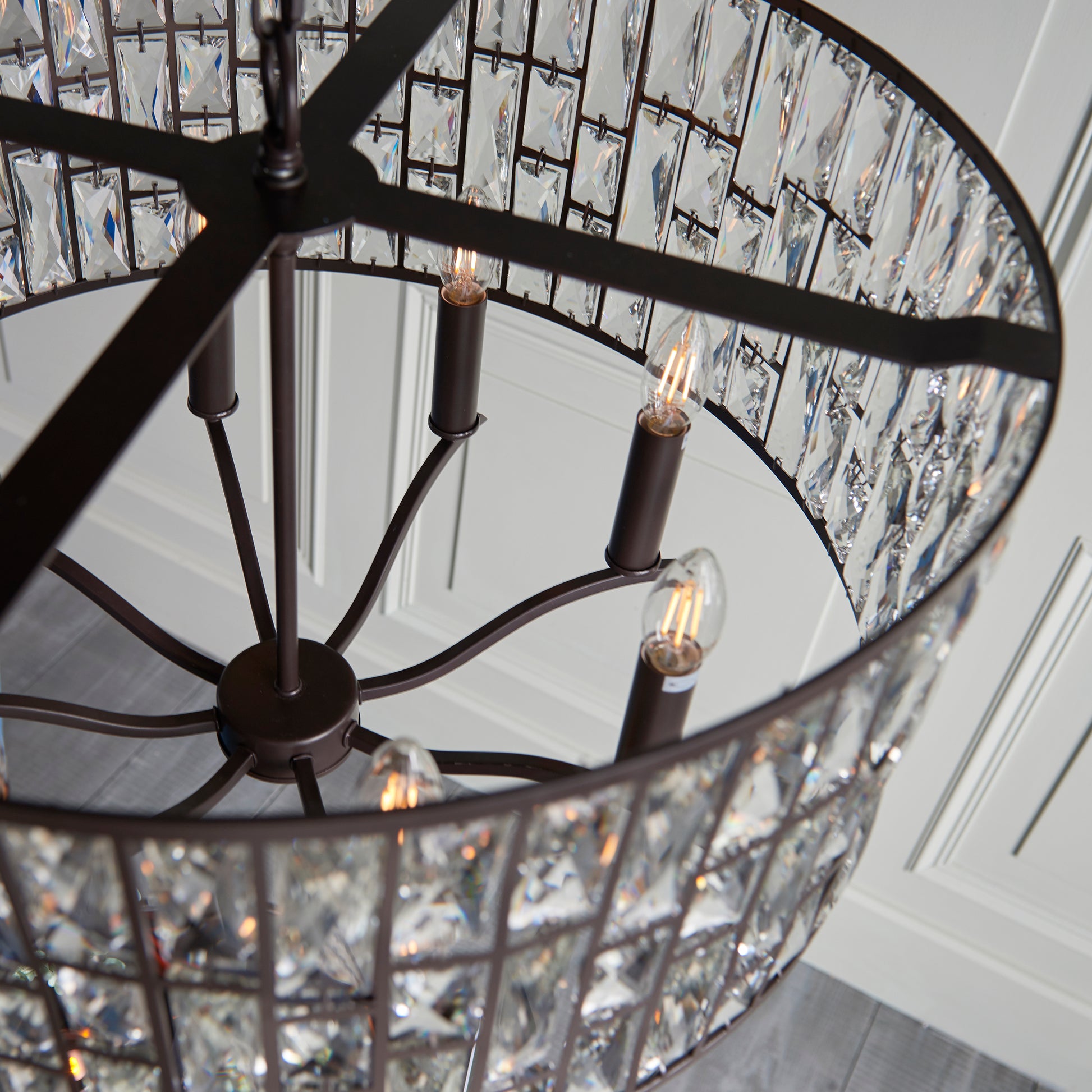 Belle 8 Light Pendant Light, Bronze