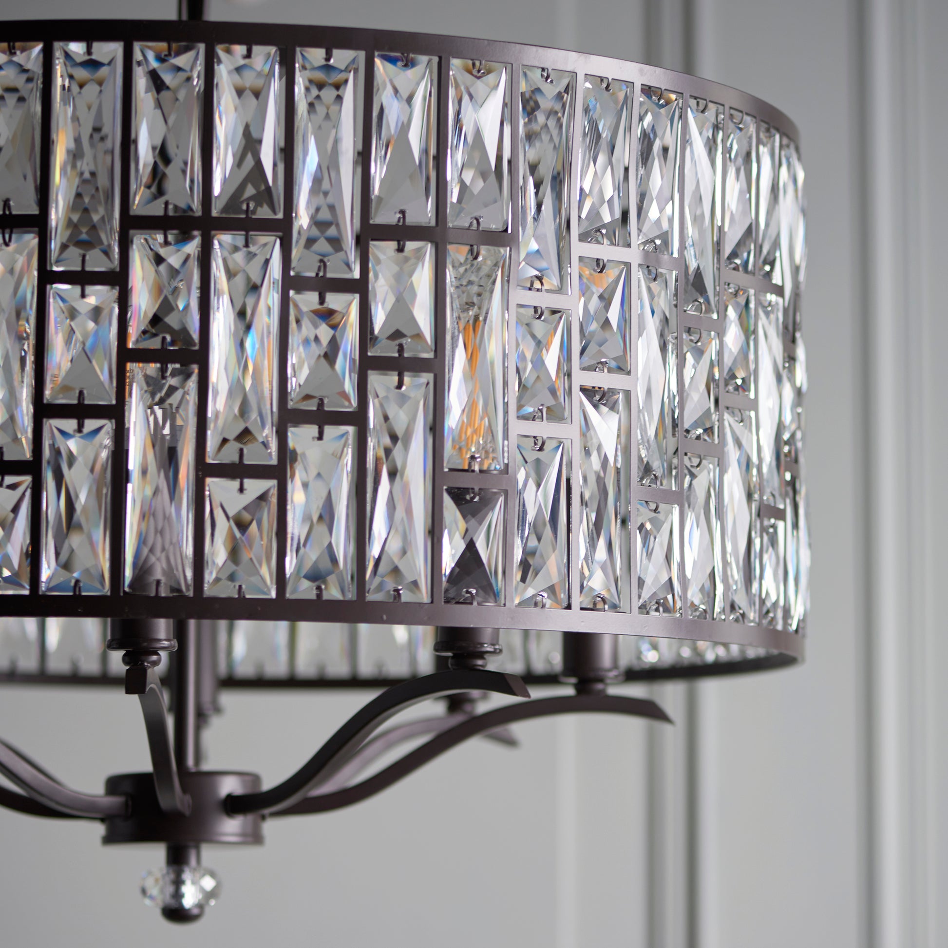 Belle 8 Light Pendant Light, Bronze