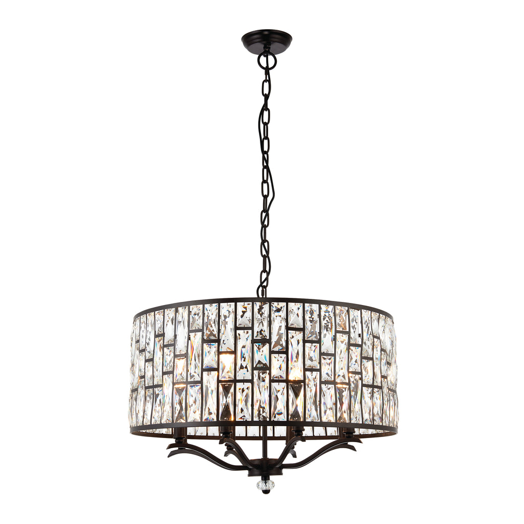 Belle 8 Light Pendant Light, Bronze
