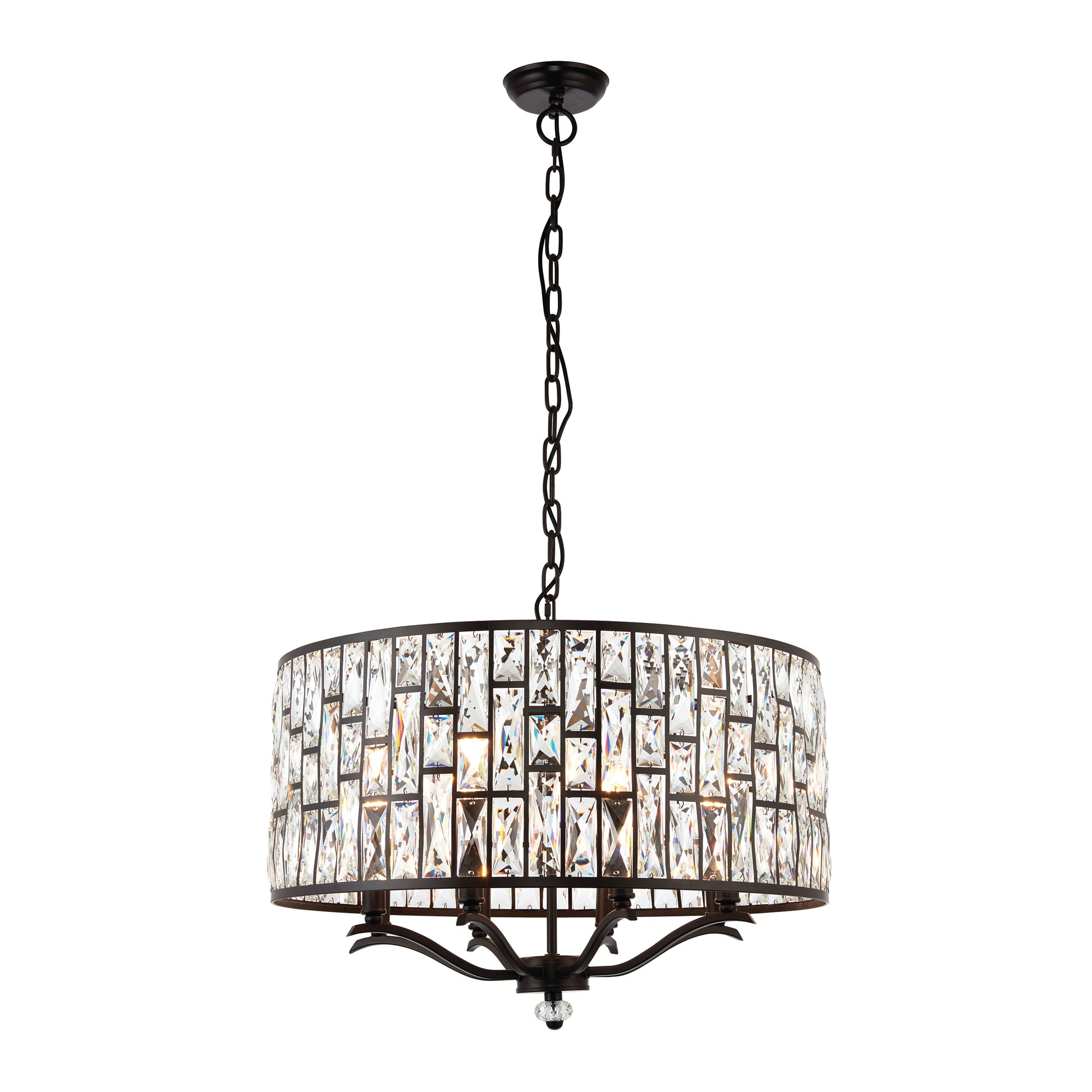 Belle 8 Light Pendant Light, Bronze