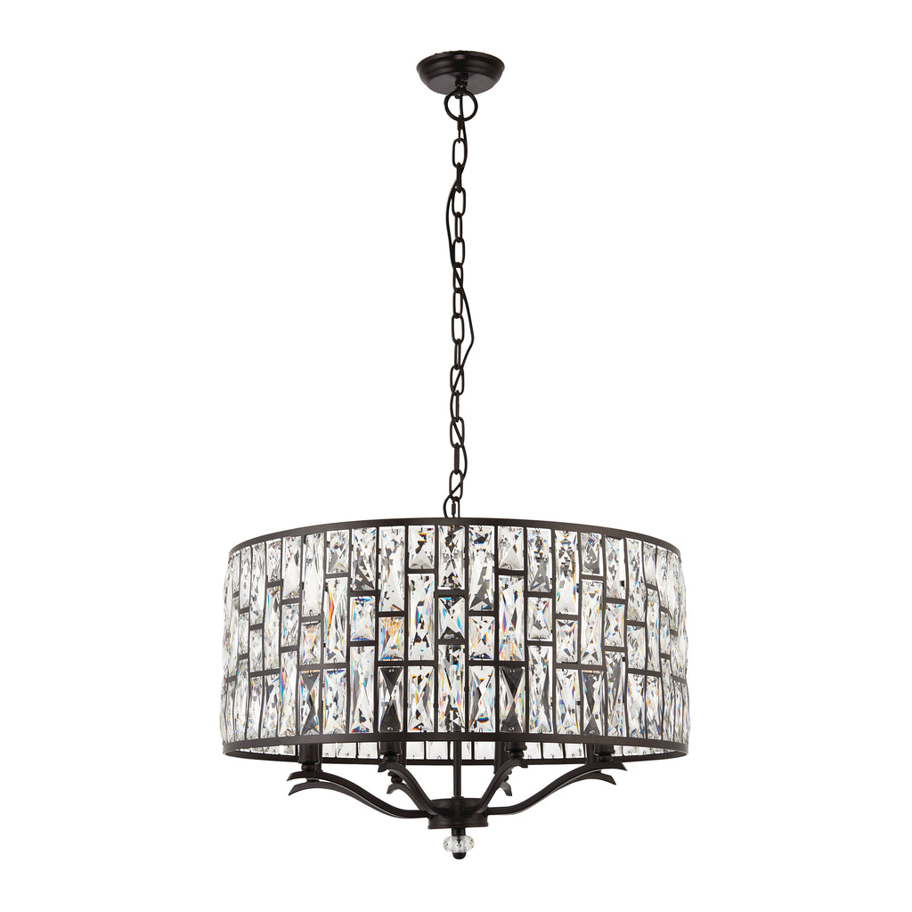 Belle 8 Light Pendant Light, Bronze