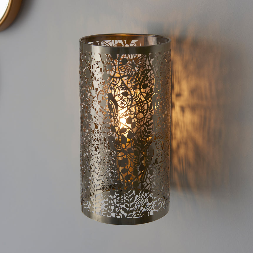 Secret Garden Wall Light, Antique Brass