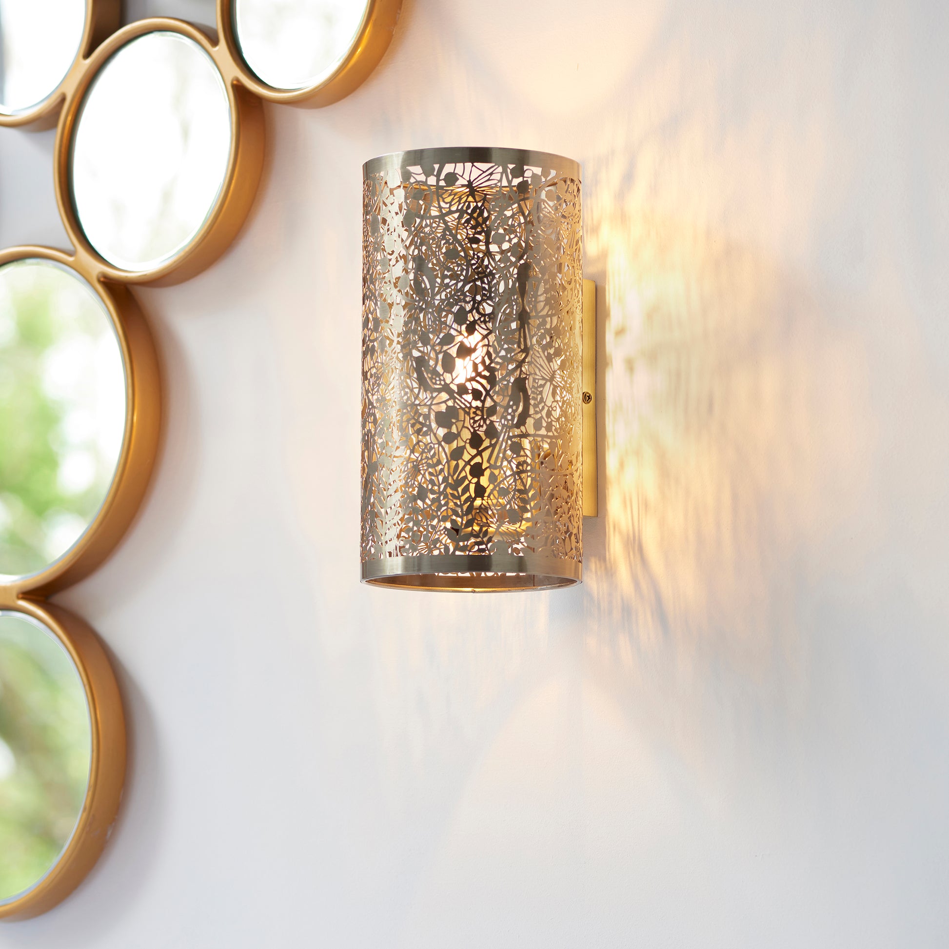 Secret Garden Wall Light, Antique Brass