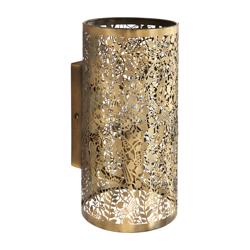 Secret Garden Wall Light, Antique Brass
