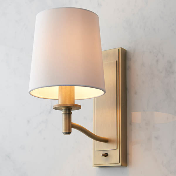 Ortona Wall Light, Antique Brass