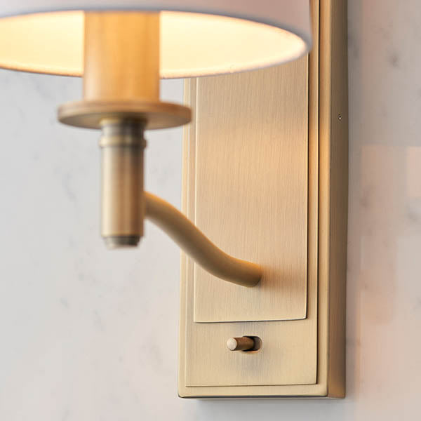 Ortona Wall Light, Antique Brass