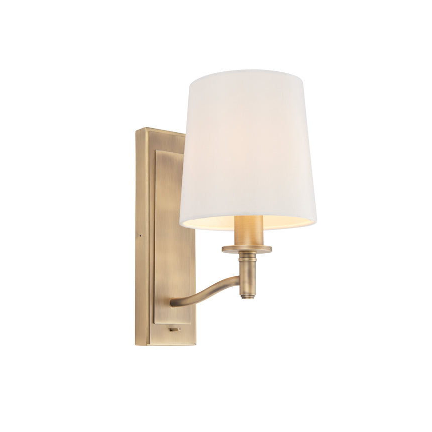 Ortona Wall Light, Antique Brass