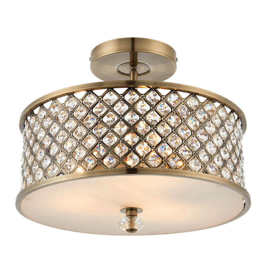Hudson 3-Light Semi-flush Ceiling Light