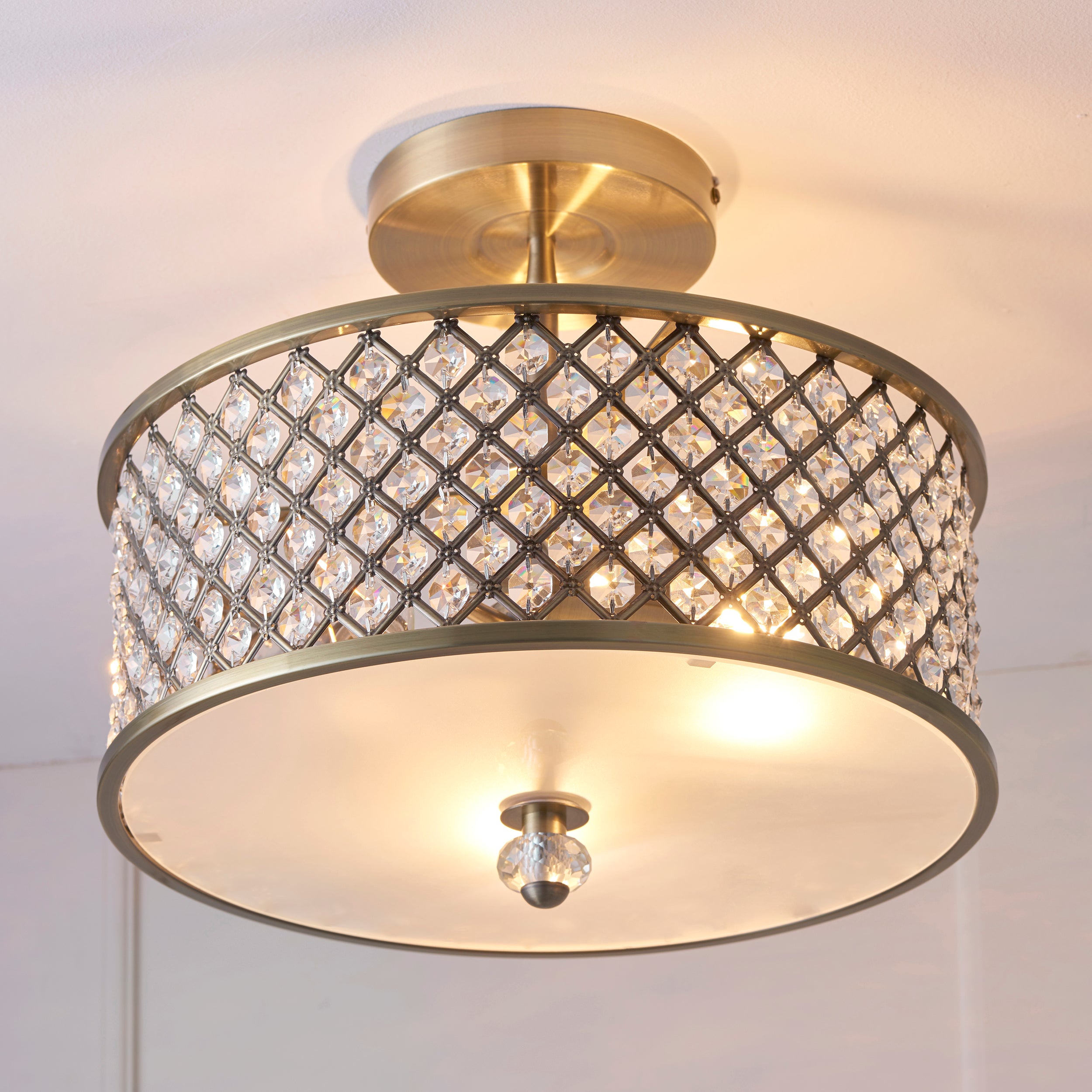 Hudson 3 Light Semi flush Ceiling Light