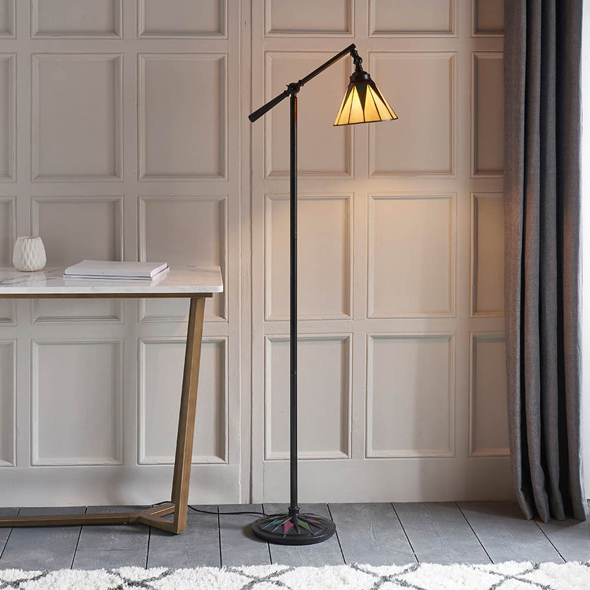 Dark Star Task Tiffany Floor Lamp