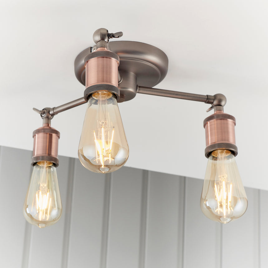 Hal 3 Light Semi-flush Ceiling Light