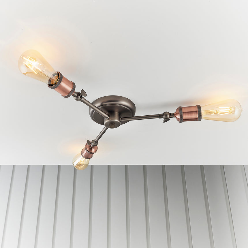 Hal 3 Light Semi-flush Ceiling Light