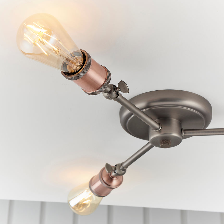 Hal 3 Light Semi-flush Ceiling Light