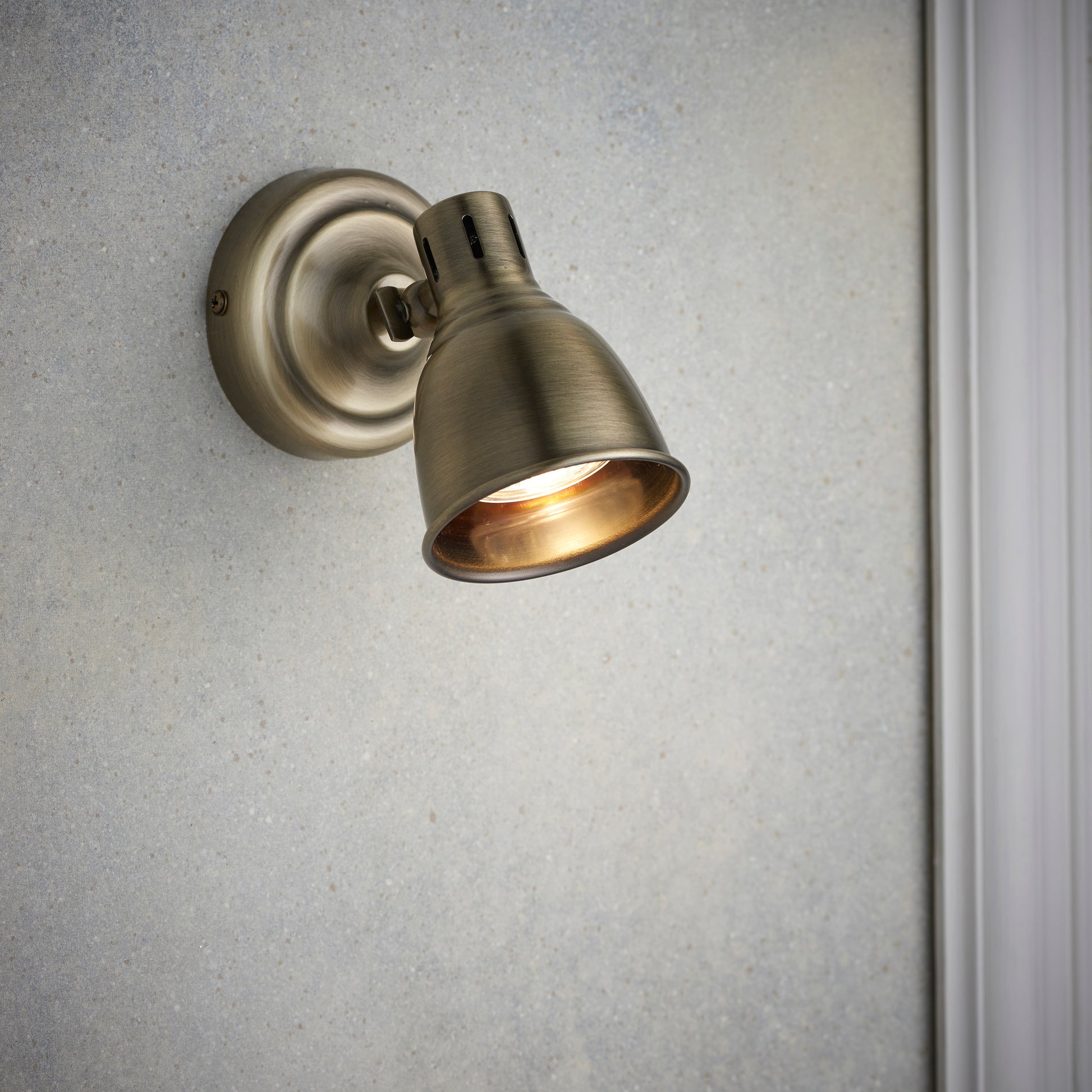 Westbury Wall Spotlight, Antique Brass